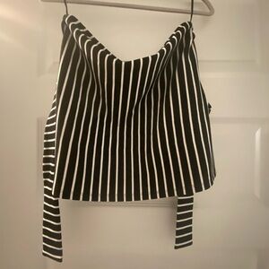 Women’s Black and White Striped Women's Tube Top - Express - Medium